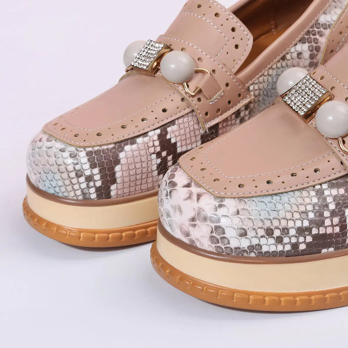 Beaded Snake Casual Shoes